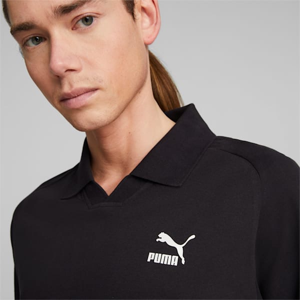 CLASSICS V-Collar Men's Regular Fit Polo, PUMA Black, extralarge-IND