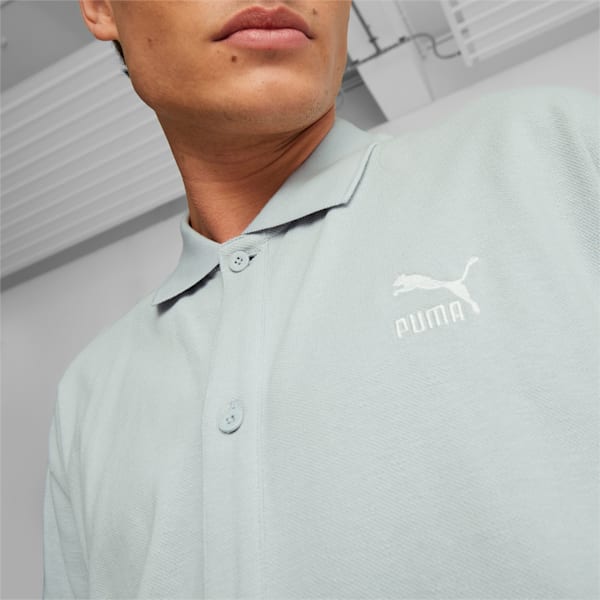 CLASSICS Pique Men's Relaxed Fit Shirt, Platinum Gray, extralarge-IND
