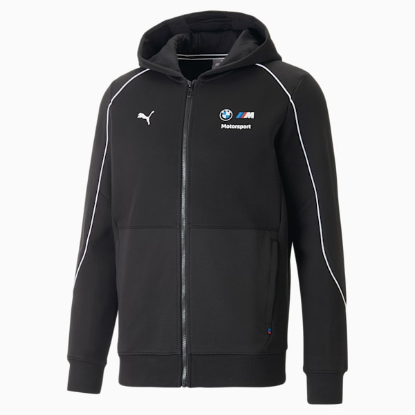 BMW M Motorsport Men's Hooded Sweat Jacket, PUMA Black, extralarge