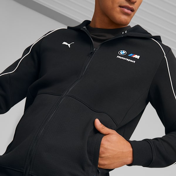 BMW M Motorsport Men's Hooded Sweat Jacket, PUMA Black, extralarge