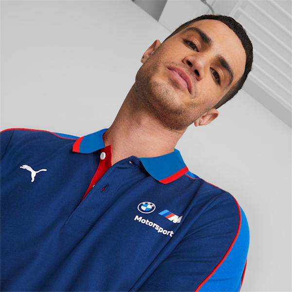 BMW M Motorsport Men's Polo T-shirt, Pro Blue-M Color, extralarge-IND