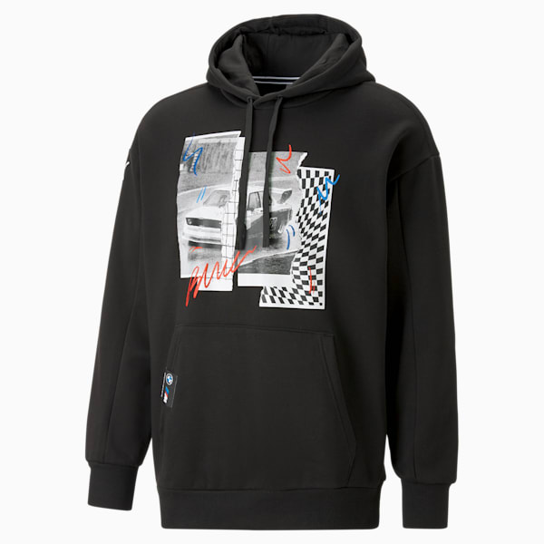 BMW M Motorsport Men's Graphic Hoodie, PUMA Black, extralarge