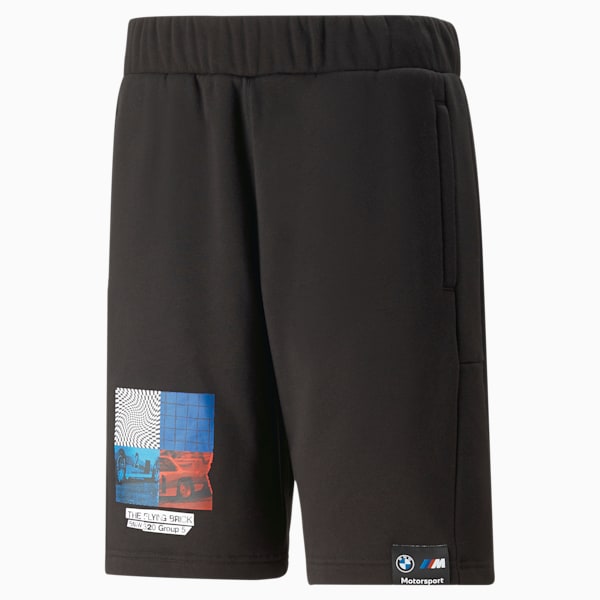 BMW M Motorsport Men's Graphic Shorts, PUMA Black, extralarge