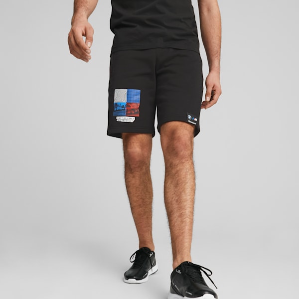 BMW M Motorsport Men's Graphic Shorts, PUMA Black, extralarge