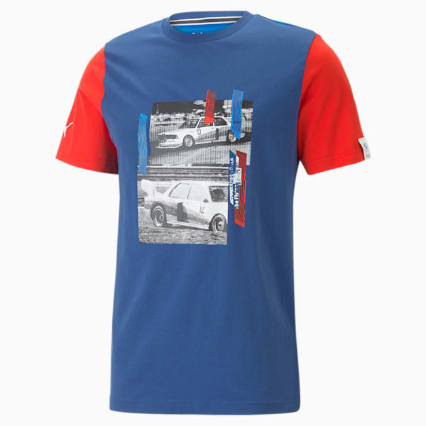 BMW M Motorsport Car Graphic Men's T-Shirt, Pro Blue-M color, extralarge-IND