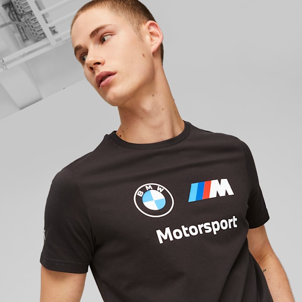 BMW M Motorsport Logo Men's T-Shirt, PUMA Black, extralarge-AUS