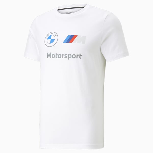 BMW M Motorsport Logo Men's T-Shirt, PUMA White, extralarge-AUS