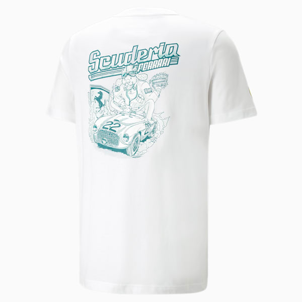 Ferrari Race Graphic Men's T-Shirt, PUMA White