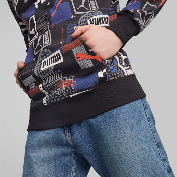 メンズ CLASSICS GEN プーマ フーディー, PUMA Black-AOP, extralarge-JPN
