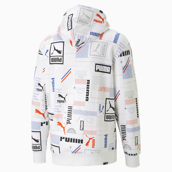 Classics Gen. Men's Regular Fit Hoodie, PUMA White-AOP, extralarge-IND