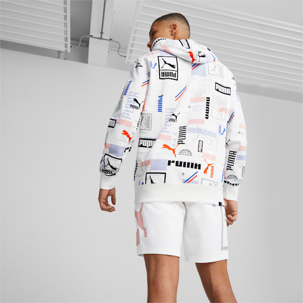 Classics Gen. Men's Regular Fit Hoodie, PUMA White-AOP, extralarge-IND