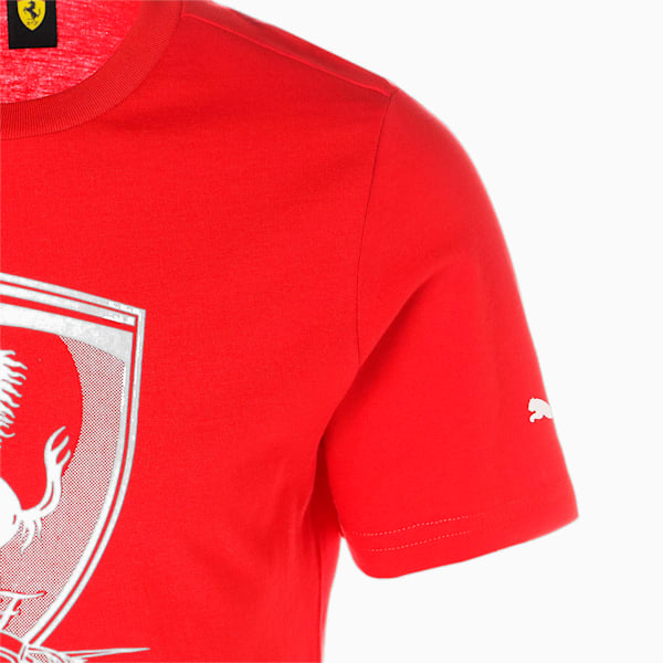 メンズ フェラーリ レース ビッグ シールド トーナル 半袖 Tシャツ, Rosso Corsa, extralarge-JPN