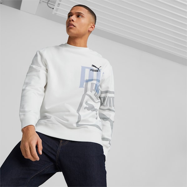 CLASSICS GEN. Men's Regular Fit Crew, PUMA White, extralarge-IND