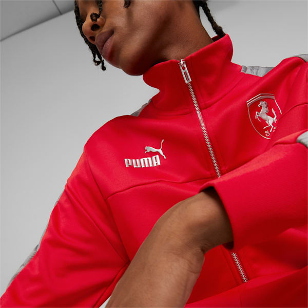 Ferrari Race MT7 MC Men's Regular Fit Jacket, Rosso Corsa, extralarge-IND