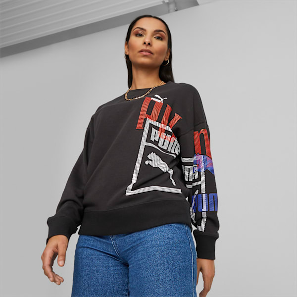 Classics Gen. Women's Crew-Neck Sweatshirt, PUMA Black, extralarge-IND