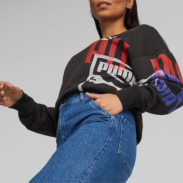 Classics Gen. Women's Crew-Neck Sweatshirt, PUMA Black, extralarge-IND