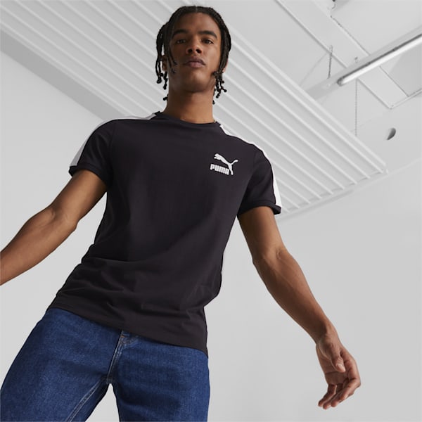 メンズ T7 ICONIC 半袖 Tシャツ, PUMA Black, extralarge-AUS