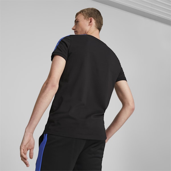メンズ T7 ICONIC 半袖 Tシャツ, PUMA Black-Royal Sapphire, extralarge-AUS