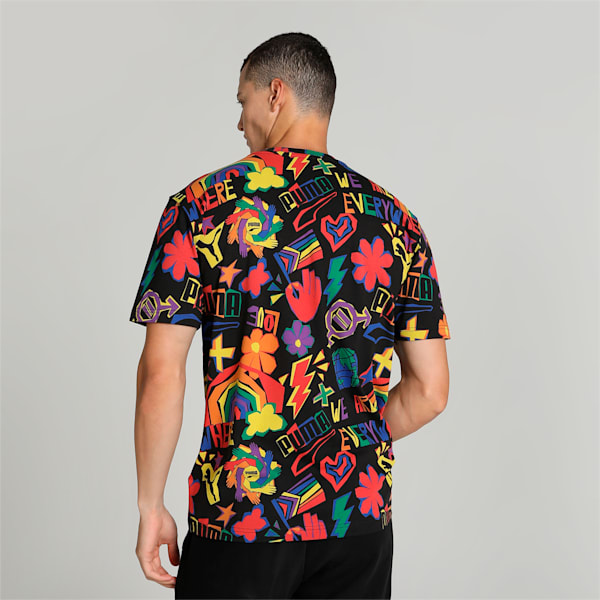 Downtown Pride We Are Everywhere Printed Unisex Relaxed Fit T-shirt, PUMA Black-AOP, extralarge-IND