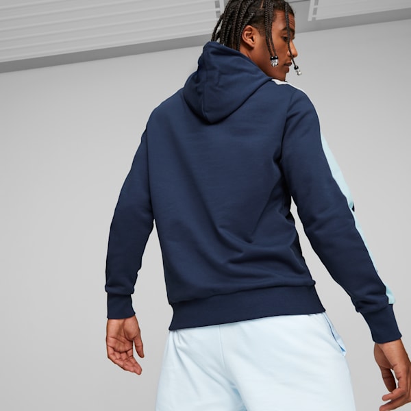 T7 Iconic Men's Hoodie, Persian Blue, extralarge