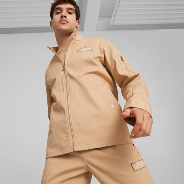 Chamarra Porsche Legacy Statement para hombre, Dusty Tan, extralarge