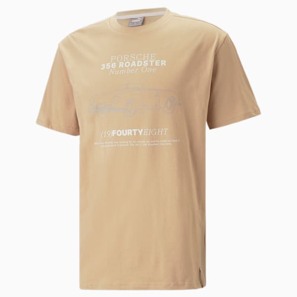 Porsche Legacy Statement Graphic Men's Relaxed Fit T-Shirt, Dusty Tan, extralarge-IND