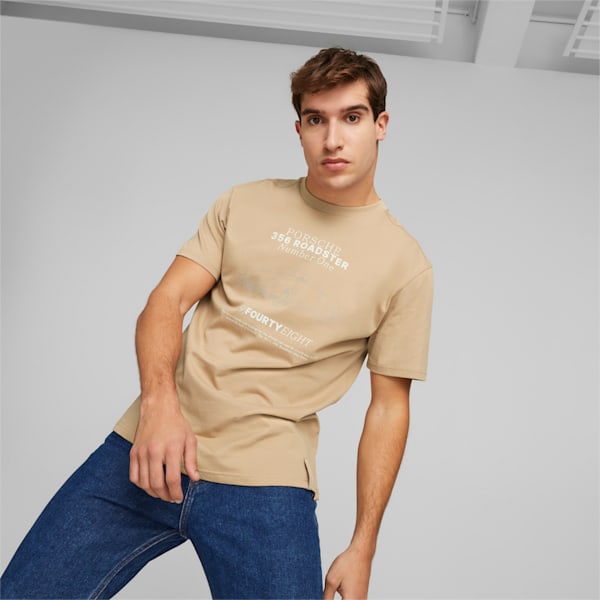 Porsche Legacy Statement Graphic Men's T-Shirt, Dusty Tan