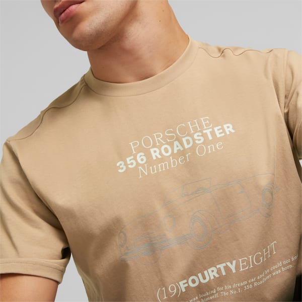 Porsche Legacy Statement Graphic Men's Relaxed Fit T-Shirt, Dusty Tan, extralarge-IND