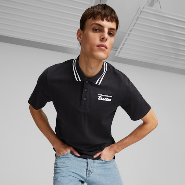 Polo para hombre Porsche Legacy, PUMA Black, extralarge