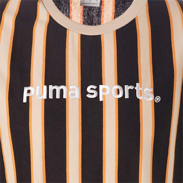 ユニセックス PUMA TEAM ストライプ 半袖 Tシャツ, PUMA Black, extralarge-JPN