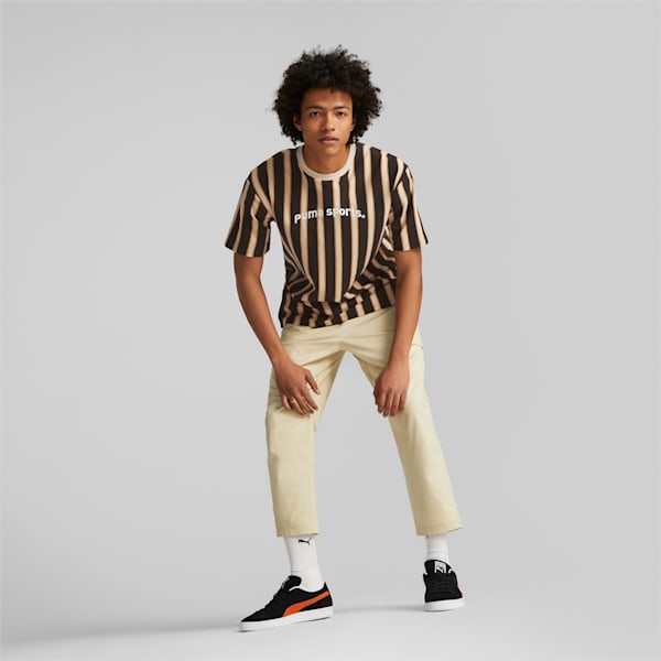 TEAM Striped Men's Relaxed Fit T-Shirt, PUMA Black, extralarge-IND