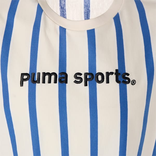 ユニセックス PUMA TEAM ストライプ 半袖 Tシャツ, PUMA White, extralarge-JPN