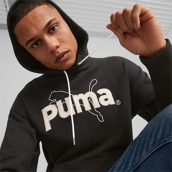 メンズ PUMA TEAM グラフィック フーディー, PUMA Black, extralarge-JPN