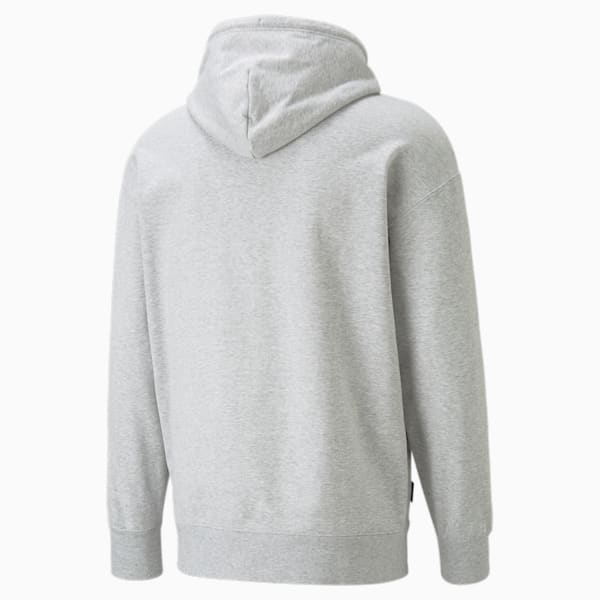 メンズ PUMA TEAM グラフィック フーディー, Light Gray Heather