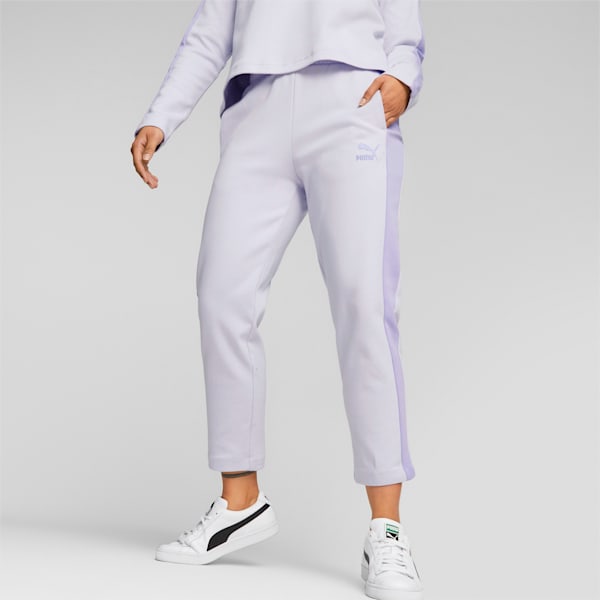 T7 Women's Regular Fit Trackpants, Spring Lavender, extralarge-IND