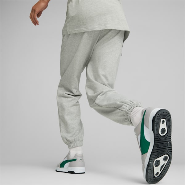 メンズ PUMA TEAM スウェットパンツ, Light Gray Heather