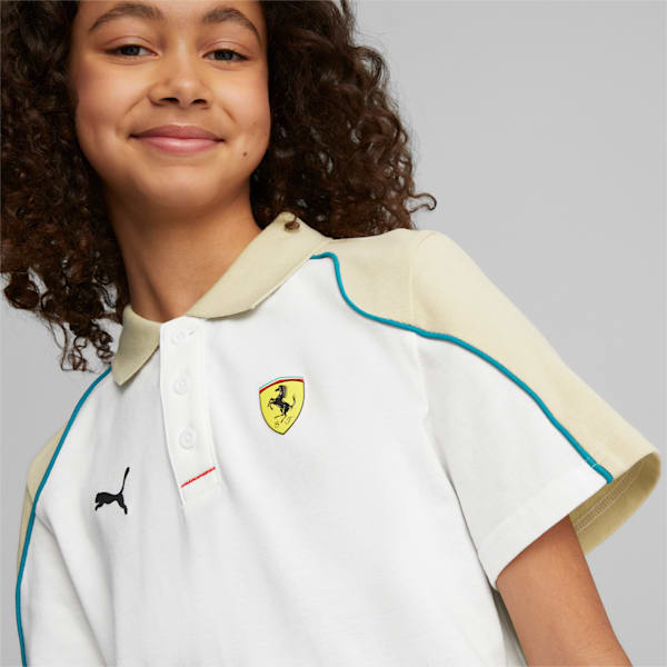Ferrari Race Youth Regular Fit Polo, PUMA White, extralarge-IND