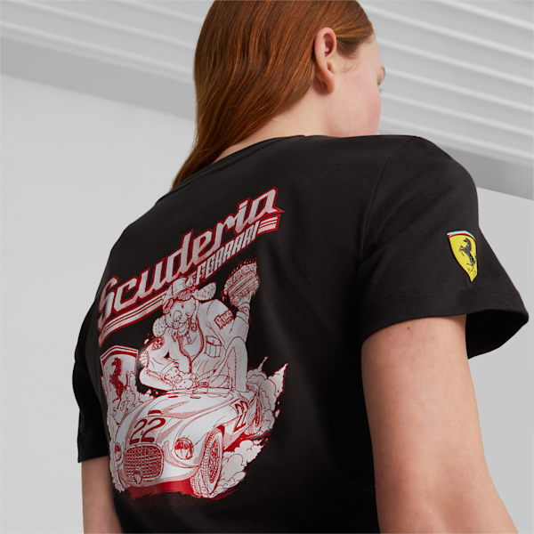 Camiseta estampada Scuderia Ferrari Race para niños grandes, PUMA Black