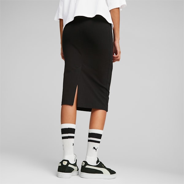 ウィメンズ T7 ロング スカート, PUMA Black, extralarge-JPN