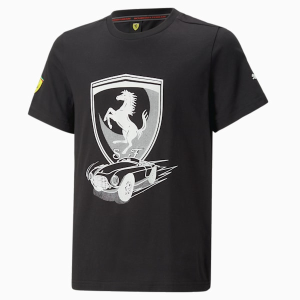 Ferrari Race Tonal Youth Regular Fit T-Shirt, PUMA Black, extralarge-IND