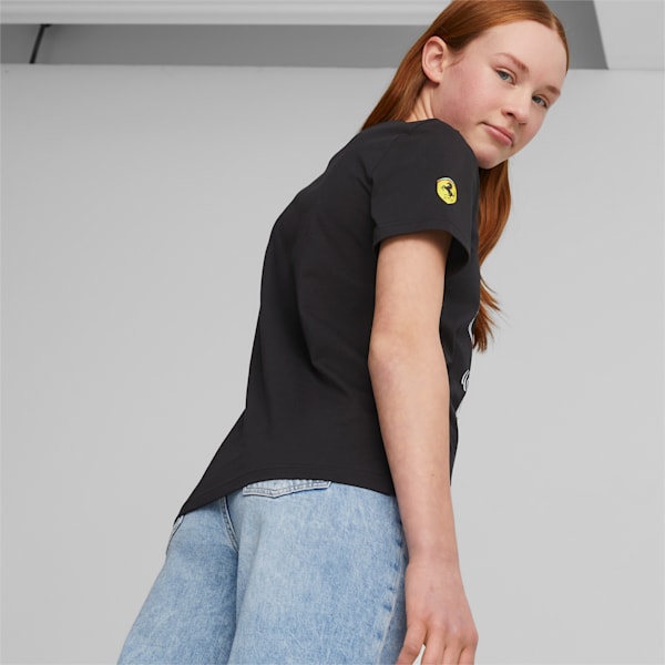 Ferrari Race Tonal Youth Regular Fit T-Shirt, PUMA Black, extralarge-IND