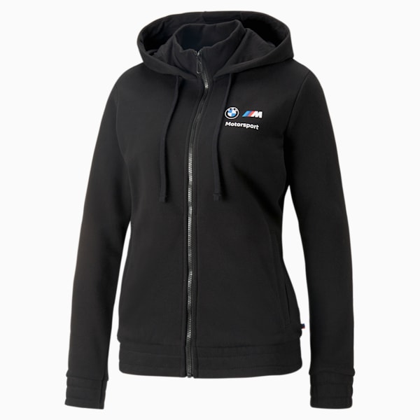 BMW M Motorsport Women's Hooded Sweat Jacket, PUMA Black
