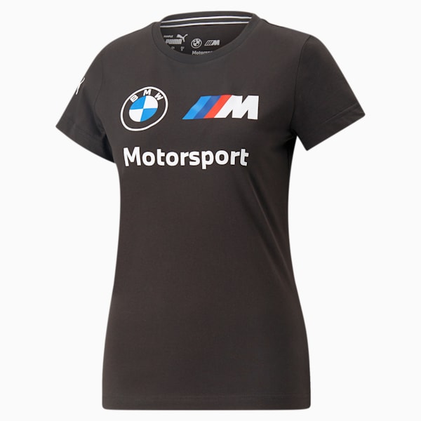 BMW M Motorsport Essential Logo Women's T-Shirt, PUMA Black, extralarge-IND