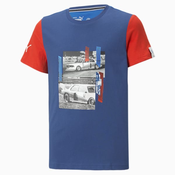 BMW M Motorsport Car Graphic Youth T-Shirt, Pro Blue-M color, extralarge-IDN