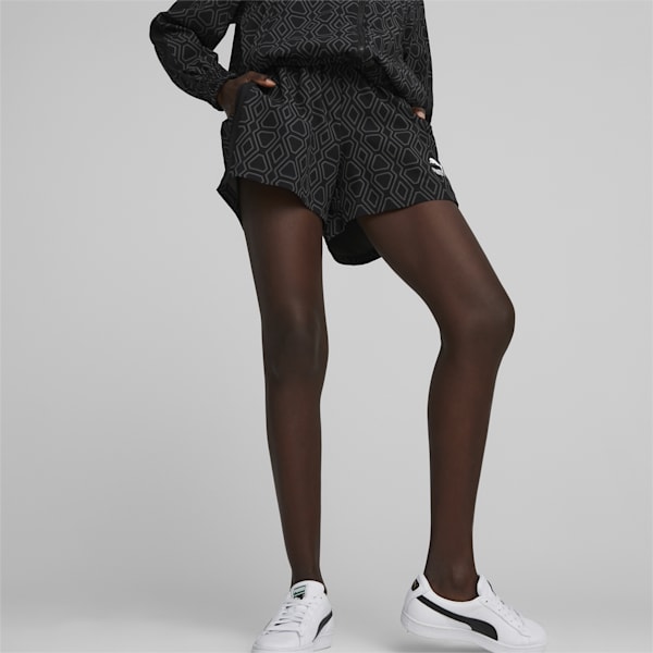T7 Woven Women's Regular Fit Shorts, PUMA Black, extralarge-AUS