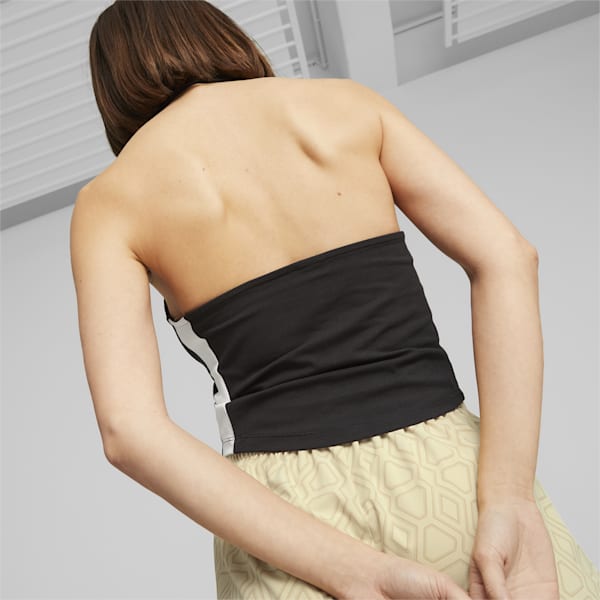 T7 Half-Zip Mock Neck Women's Slim Fit Slim Fit Top, PUMA Black, extralarge-AUS