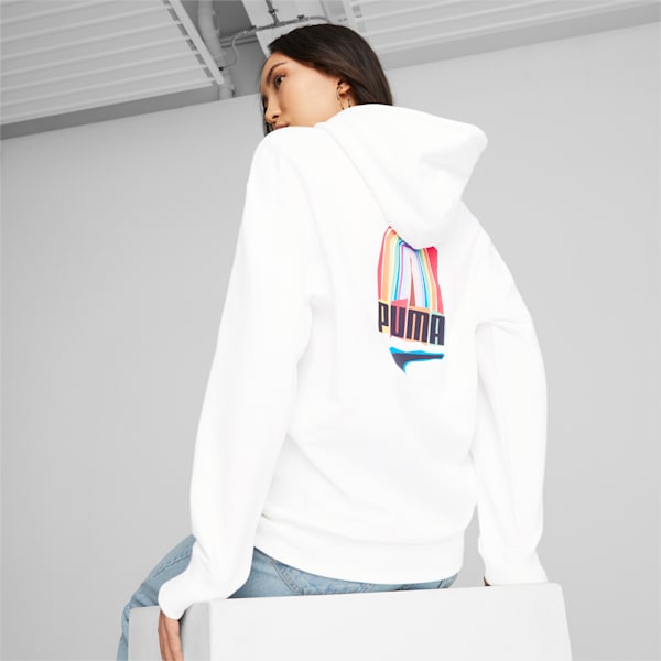 Women's Hoodies  Even&Odd Sweatshirt – white/brown/pink/white