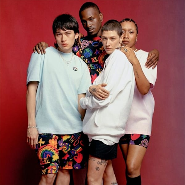 Downtown Pride We Are Everywhere Printed Shorts, PUMA Black-AOP, extralarge