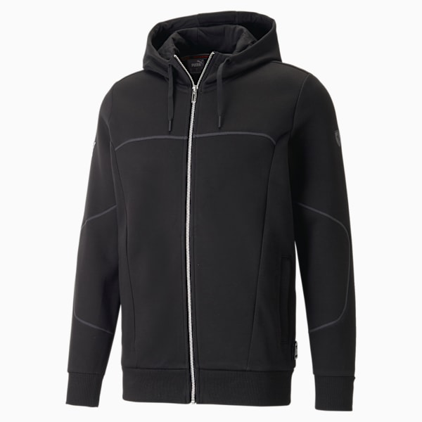 Ferrari Style Men's Regular Fit Hooded Jacket, PUMA Black, extralarge-IND