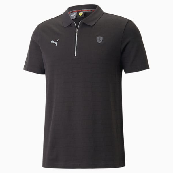 メンズ フェラーリ スタイル ジャカード ポロシャツ, PUMA Black, extralarge-JPN